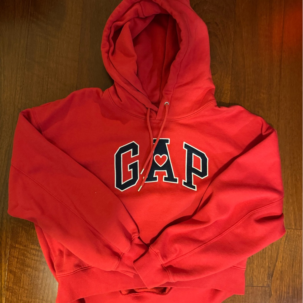 GAP Red Hoodie with Heart Logo